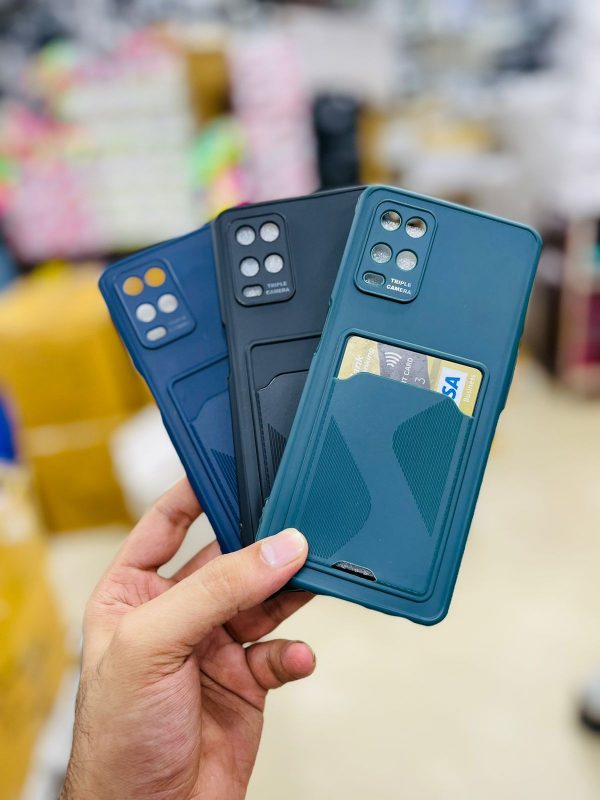 Soft Silicone Case With Card Holder Pocket